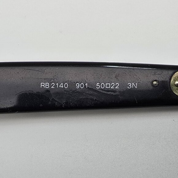 Ray-Ban B&L RB2140 901 Wayfarer Black Frame G15 Green Glass Lens Sunglasses 50mm - Picture 7 of 14